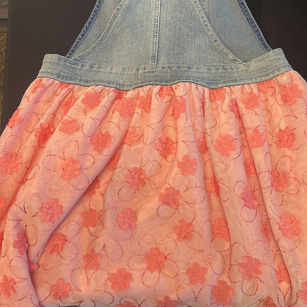 Girl's Jordache Overall Denim Dress - Picture 7 of 8